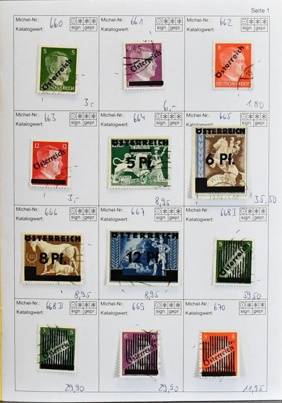 Los 8377 - Österreich, 1945-62 (sowie Porto), gestempelte, sehr hochwertig besetzte Slg. ab Mi.-Nr. 666-67, dabei Nr. 668-73 (mit 668I/II), 674-92 kpl. (!), dito 697-749 kpl., 772-75A/B (!), 776-837 kpl., 849-84 kpl., Trachten bis Höchstwert, 929-41, 943-59 kpl., 964-1034 kpl. etc.