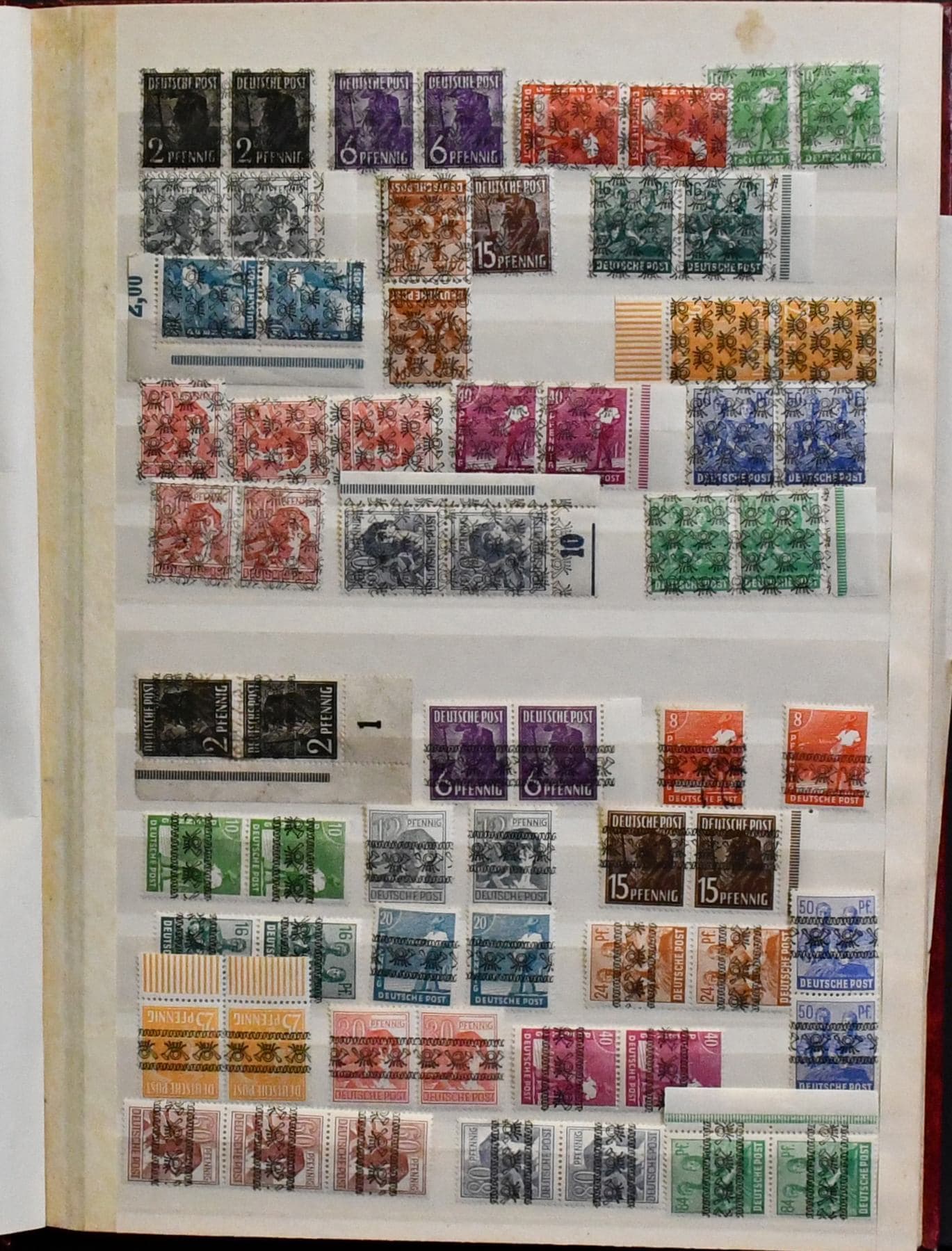 Los 5590 - Alliierte Besetzung, postfrische Zusammenstellung mit Gemeinschaftsausgabe inkl. viermal Nr. 929WOR (Mi. 140,-), SBZ viermal Nr. 195PORdgz (Mi. 1400,-) plus zwei Einzelwerte (Mi. 160,-), sowie viele Bizone-Aufdruckwerte inkl. Nr. 37DZ (Mi. 250,-), 49I im Paar (160,-), 51IPOR per drei (120,-) usw., Los 5321 der 222. Auktion, alter Ausruf 300,-