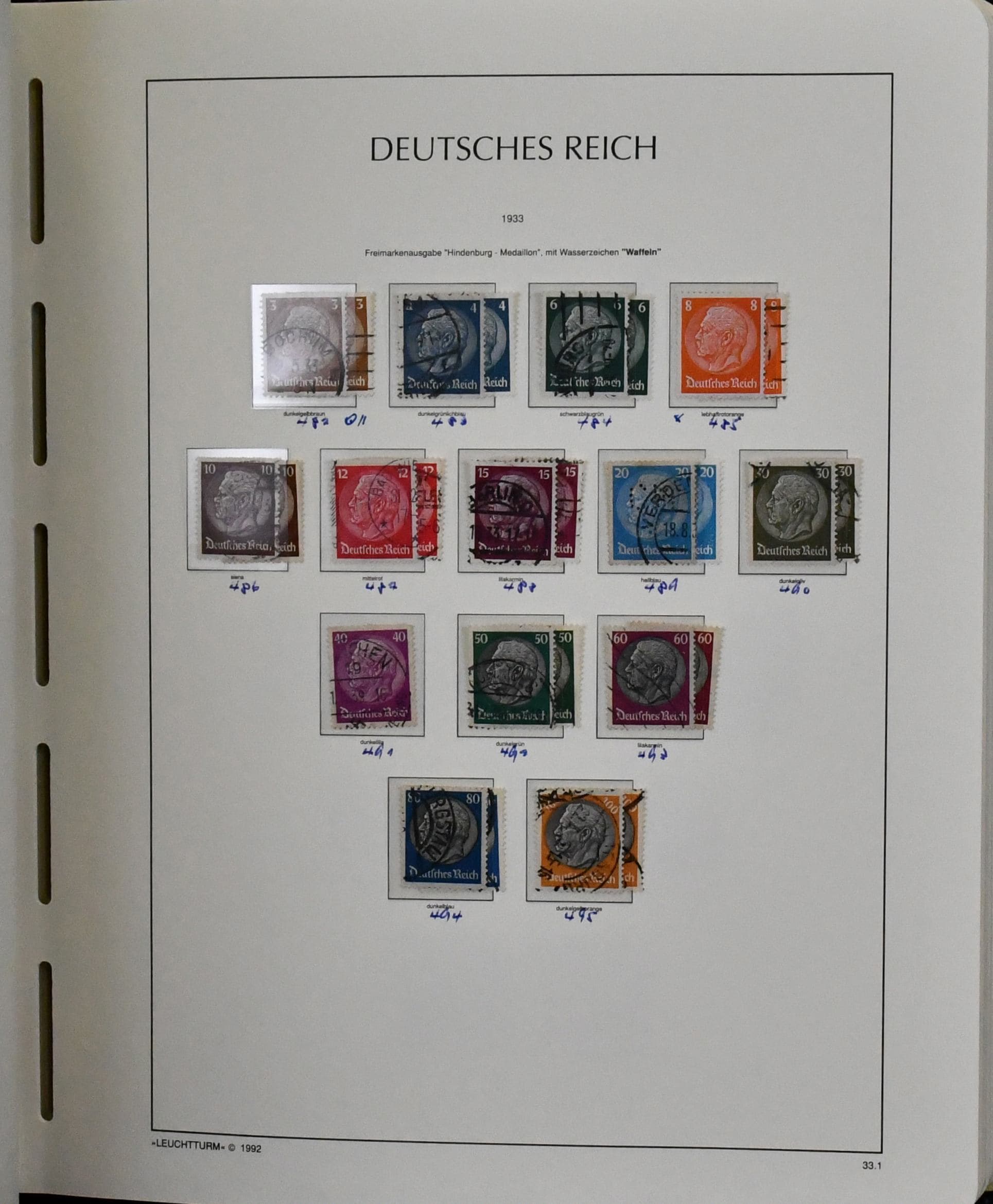 Los 4675 - Deutsches Reich, III. Reich, 1933-1945, umfangreiche (bis auf einzelne Werte) überkomplette, oft doppelte Slg. im Vordruckbinder, häufig postfr./ungebr. und zusätzlich gestempelt, dabei u.a. Nr. 499/507, 505B, Bl. 3 (Ostropa) auf Messe-Brief, Bl. 4-11, WHW, Braune Bänder etc., sowie Dienst, Los 5072 der 222. Auktion, alter Ausruf 600,-