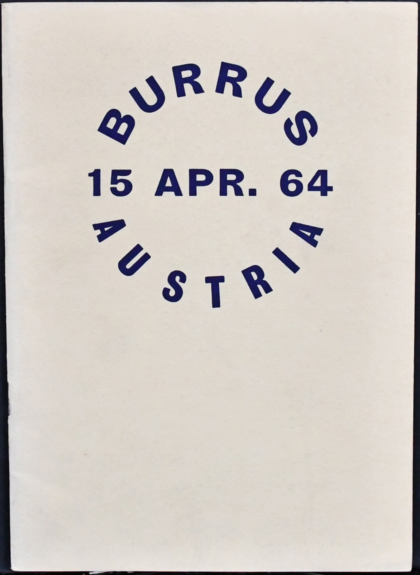 Los 6455 - Burrus, Österrech, R. Lowe/U.P. Kaufmann, 1964, neuwertig