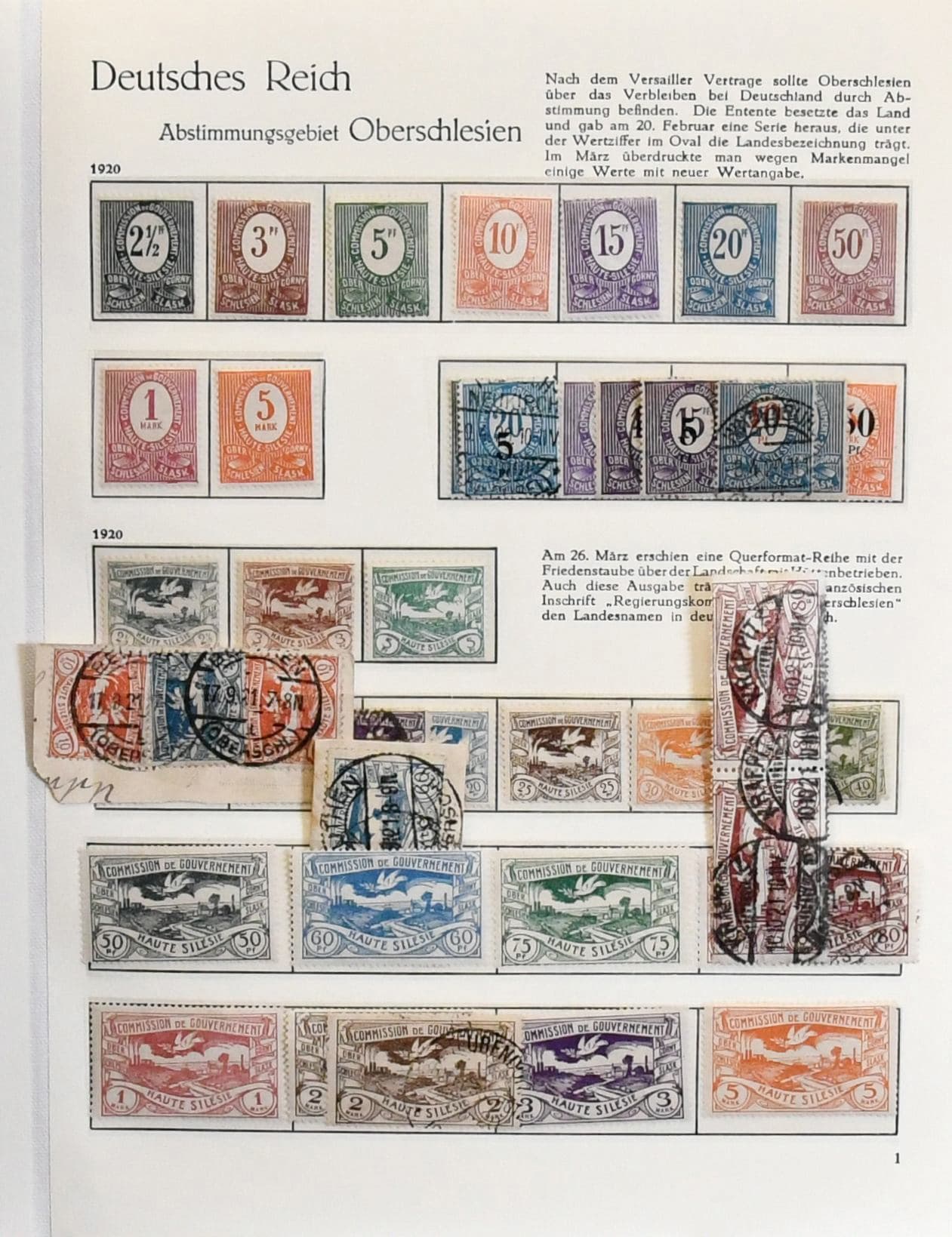 Los 7096 - Oberschlesien, von Nr. 1-43 komplette Sammlung, dabei Nr. 1/12 inkl. Nr. 10F gebr. und ungebr. (ungepr.), Nr. 30/40 usw. Dazu Dienst Nr. 1/20, sowie Oppelner Notausgaben Nr. 1/25, 27/28, 31 u. 33, teils postfr., teils ungebr., alle nur mit Altsignaturen und daher unbewertet
