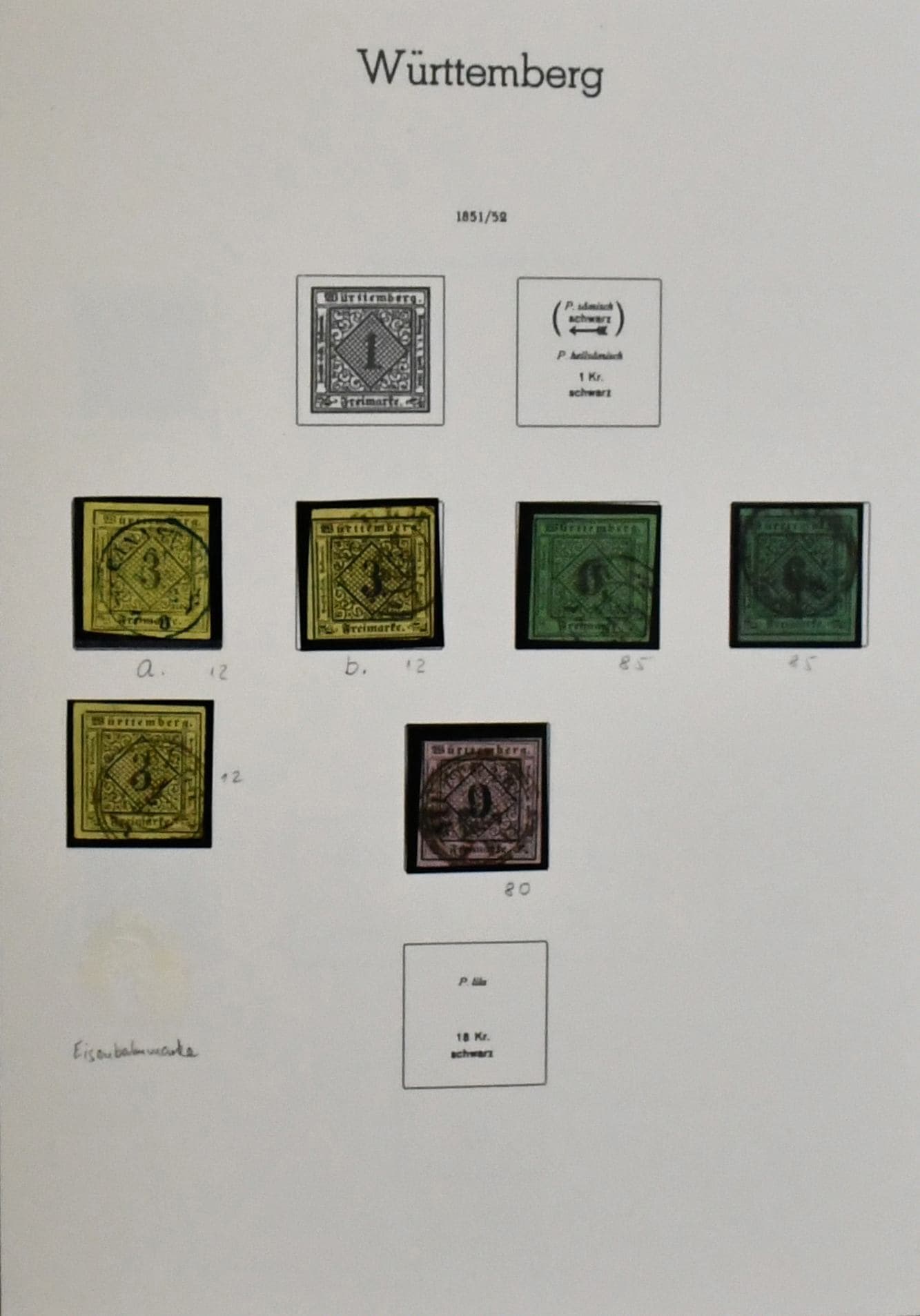 Los 6735 - Württemberg, 1851/1920, Slg. ab Nr. 2/4, mit u.a. Nr. 8, 14, 36/41, 43 usw., im Leuchtturm-Vordruckalbum. Der Michelwert der Kreuzer-Ausgaben beträgt bereits 1250,- plus 200 Werte der Pfennig-Zeit inkl. einiger kpl. Sätze unberechnet