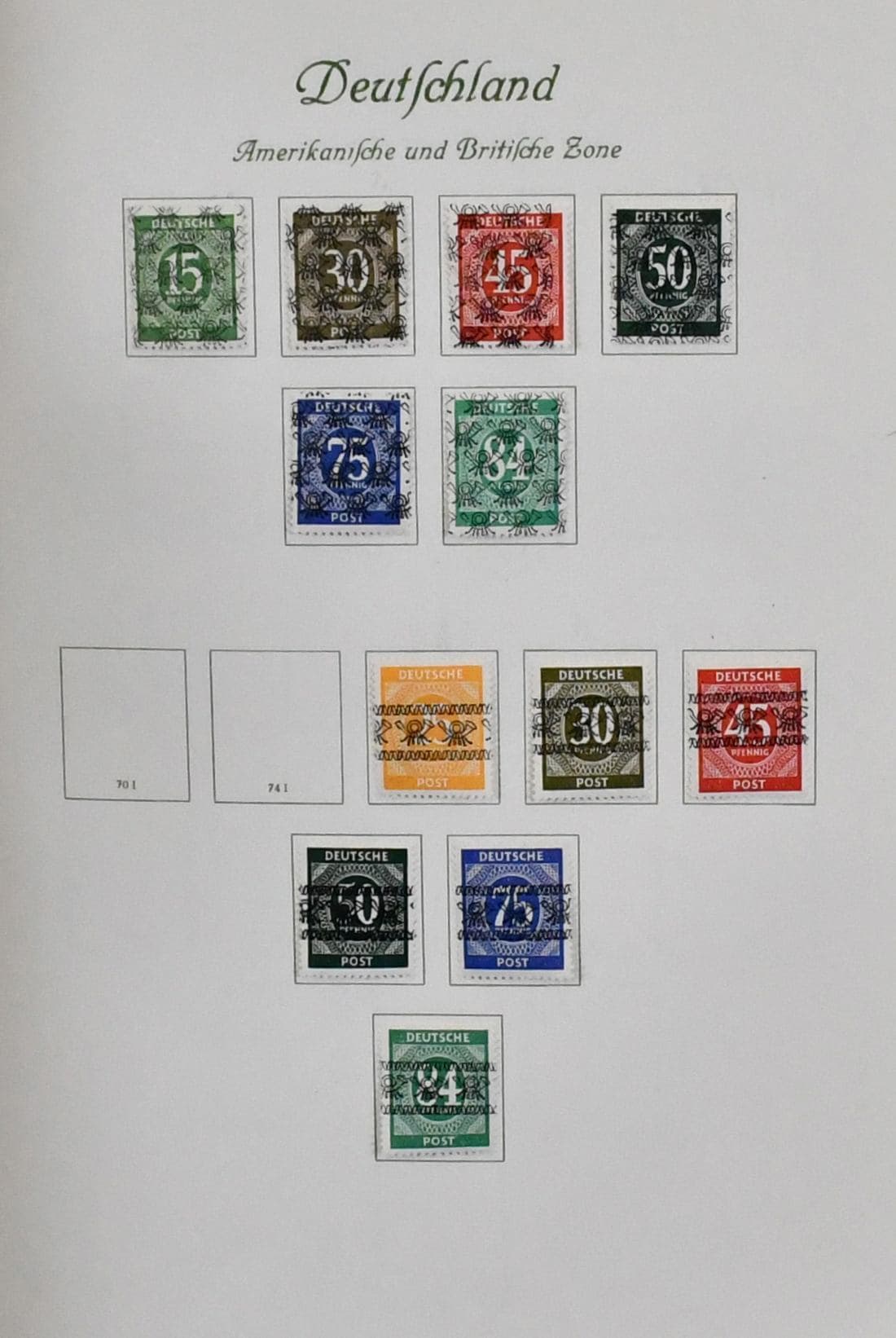 Los 5595 - Zonen, umfangreiche Slg. aller Zonen mit ungebr. oder gest. Beständen im alten Vordruckalbum, dabei Kontrollrat inkl. Bl. 12A/B, Bizone mit einigen Ziffern-Aufdrucken, Bauten Nr. 73-100wg, Sondermarken, Franz. Zone, SBZ reichlich, u.a. Mecklenburg Nr. 20/22, Lokalausgaben mit Cottbus, Finsterwalde, Görlitz, Großräschen etc.