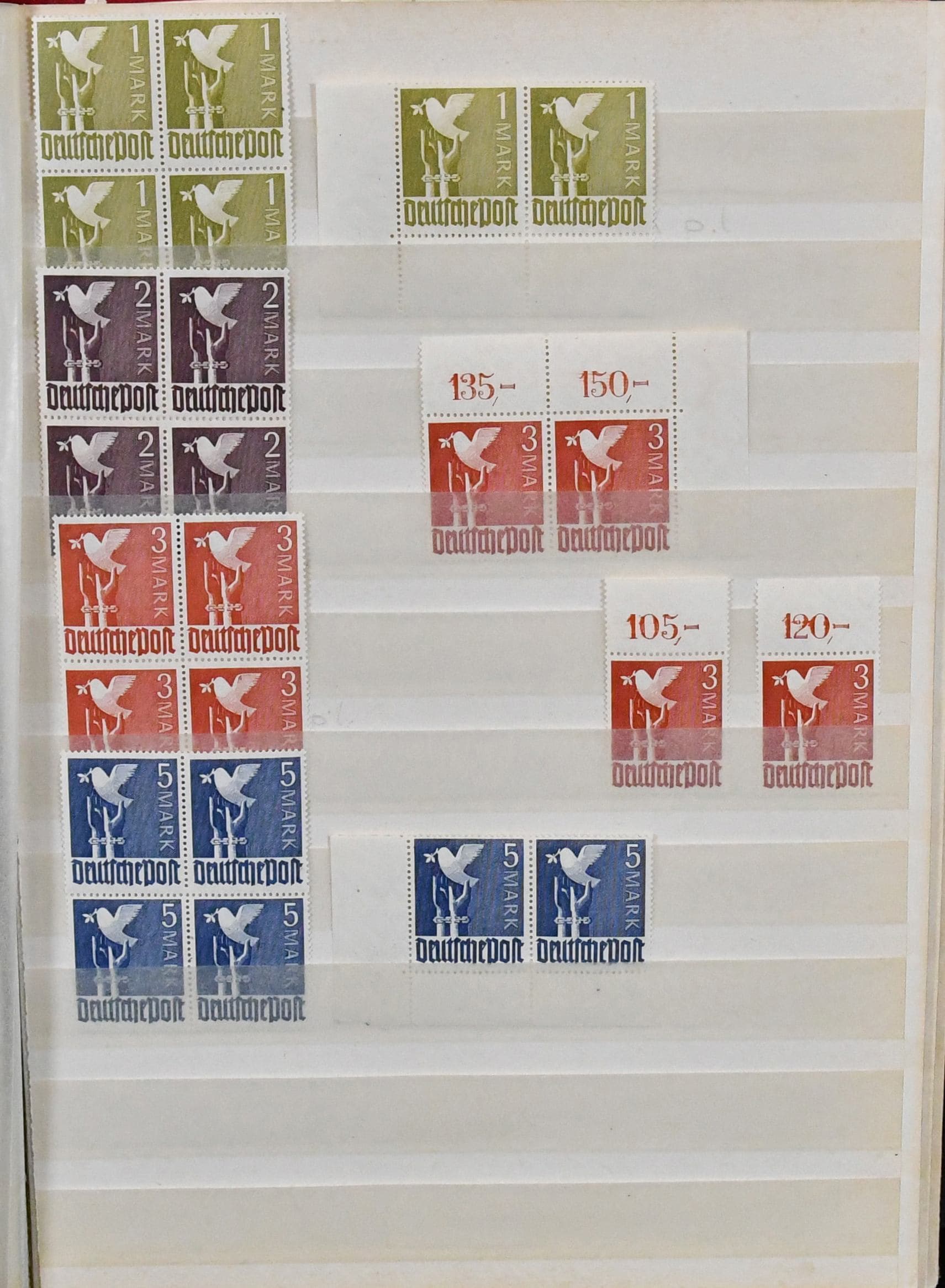 Los 7209 - Alliierte Besetzung, postfr. und gest. Bestand im dicht gesteckten Lagerbuch, dabei Kontrollrat und Westzonen, viel Ziffern- und Arbeiter-Serie mit Oberrandstücken, Bizone mit viel AM-Post und Bauten, sowie Franz. Zone, sicher Fundgrube für den Spezialisten