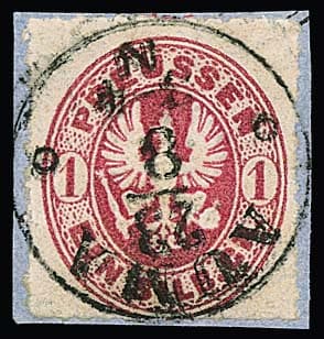 Los 1686 - "Auma", nachverw. K1 auf drei Briefstücken, Preußen 1 Sgr., Paar 1/2 Gr. NDP und 1 Gr. Brustschild
