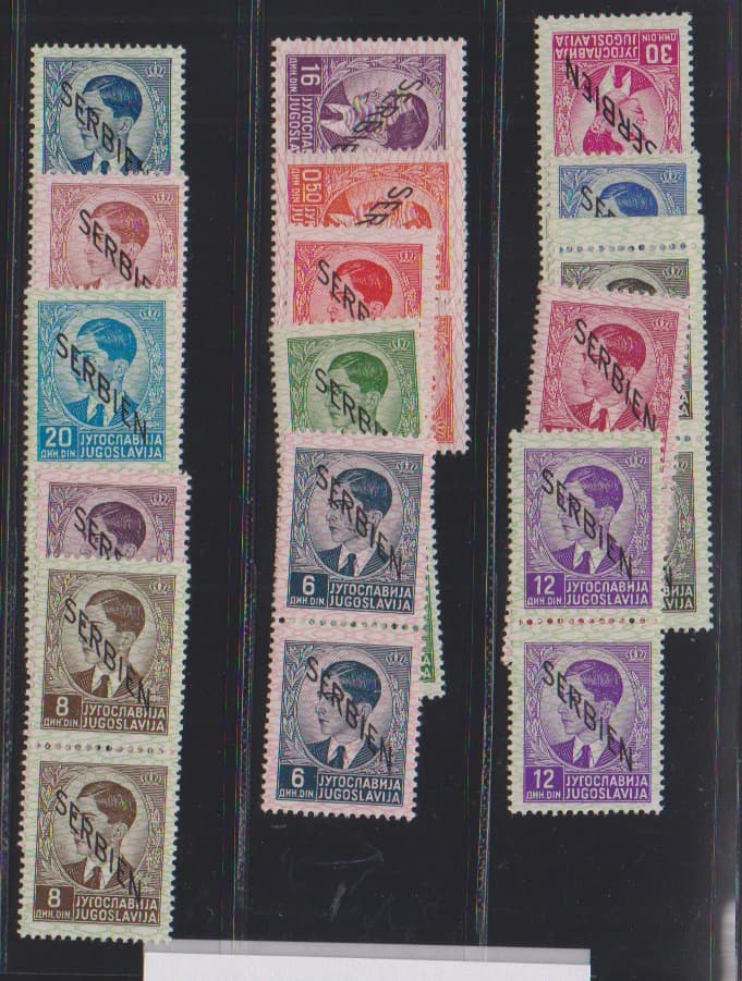 Los 3236 - Aufdrucke in postfrischen Paaren, Mi. 400,-