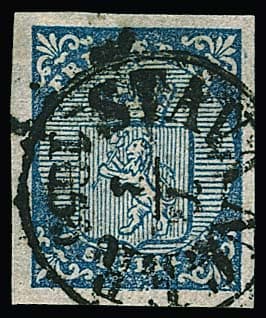 Los 4143 - 4 Sk. blau, Kabinettstück mit K1 von Stavanger