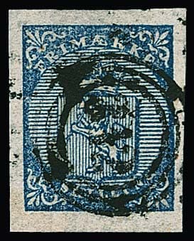 Los 4146 - 4 Sk. blau, breitrandiges Kabinettstück mit NS "312"
