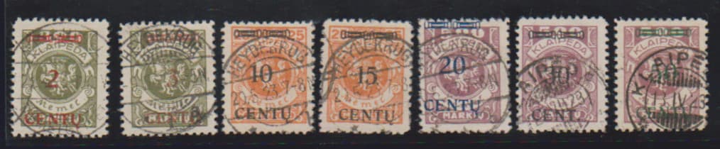 Los 3095 - Aufdrucke, komplette gest. Serie, sign. Huylmans. Mi. 190,- (3 C. a. 300 Type IB)