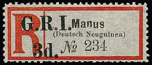 Los 2985 - Britische Besetzung, 3 d. auf R-Zettel von Manus ungestempelt, siehe Foto