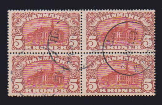 Los 3945 - 5 Kr. Hauptpostgebäude im gest. Viererblock, Mi. 480,-