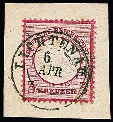 Los 1116 - "Lichtenau", nachverw. K2 auf Kabinettbriefstück 3 Kr. gr. Brustschild