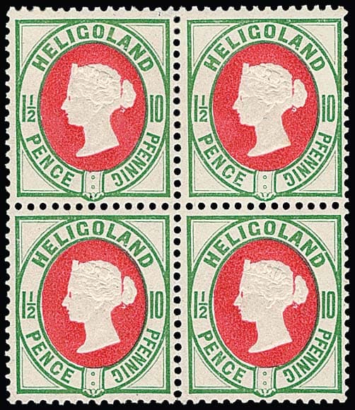 Los 1110 - 10 Pfg. hellgrün/rot, von dieser Auflage seltener ungebrauchter Viererblock (eine Marke nahezu postfrisch), sign. Lemberger. Mi. lose 720,- ++