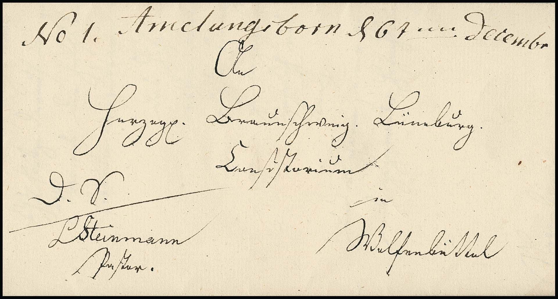 Los 801 - "Amelungsborn", 1834-(1840), vier Briefe mit seltenen handschriftlichen Aufgaben
