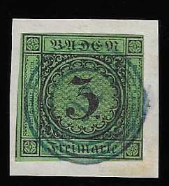 Los 1436 - "92" nebst Ra2 "Möskirch" auf Prachtbrief 3 Kr. schw./dunkelgelb aus Okt. 1851, sowie in blau auf Briefstück 3 Kr.